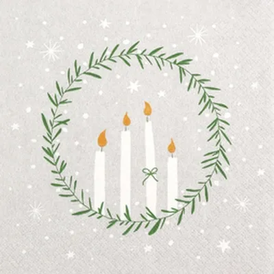 Home Fashion servíettur jólakrans 33x33cm