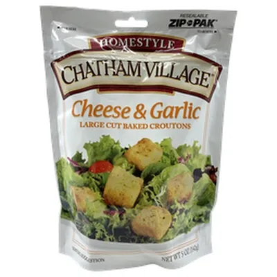 Chatham Village osta og hvítlauks brauðteningar