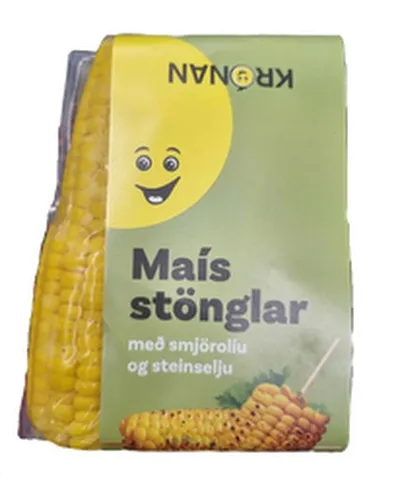 Krónu maísstönglar smjörhjúpaðir