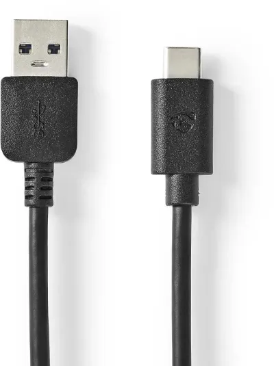 Nedis USB-A í USB-C 3.2 Gen 2 snúra - Svört 1 metri 