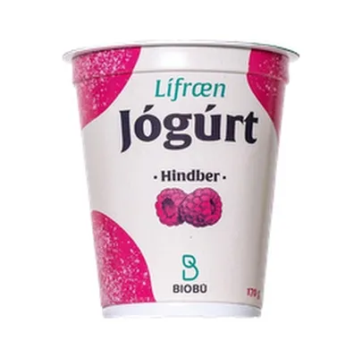 Biobú lífræn jógúrt hindberja