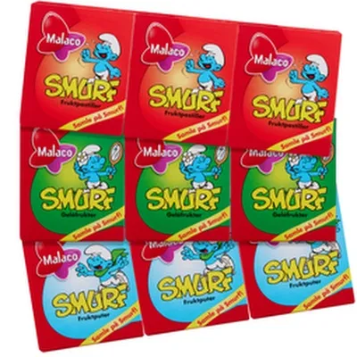 Malaco Smurf strumpanammi 3pk