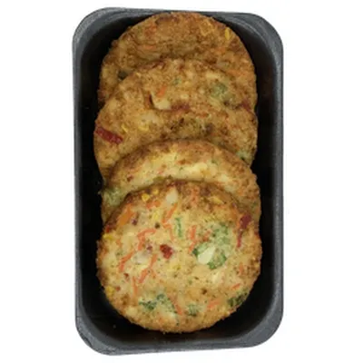 Kjötborð grænmetisbuff með maís og papriku