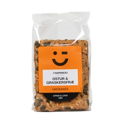 Til hamingju hrökkkex ostur & graskersfræ