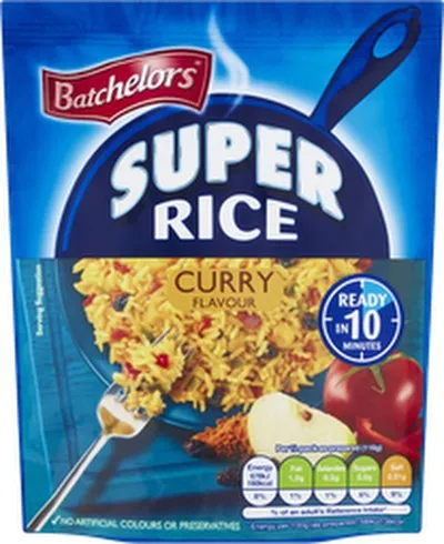 Batchelors super rice mild curry