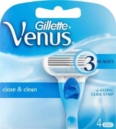 GILLETTE - Venus Close & Clean Blöð 4stk