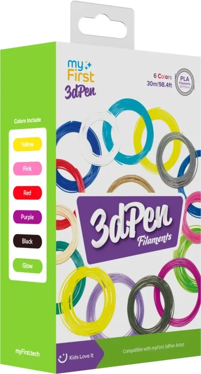 myFirst þráður fyrir 3D Pen Artist - Heitir litir