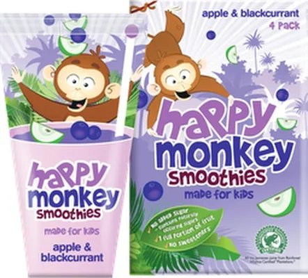 Happy Monkey 4pk epla & brómberja smoothie