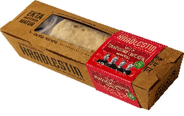 Hraðlestin tandoori chicken naan roll