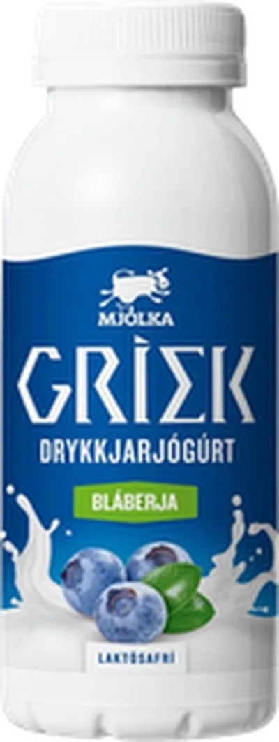 Mjólka grísk drykkjarjógúrt bláber