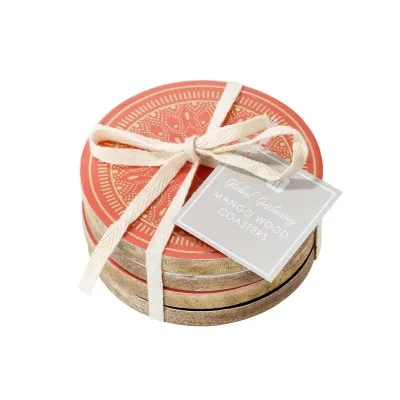 TALKING TABLES - Boho - Boho mango viðar glasaplattar 4 stk