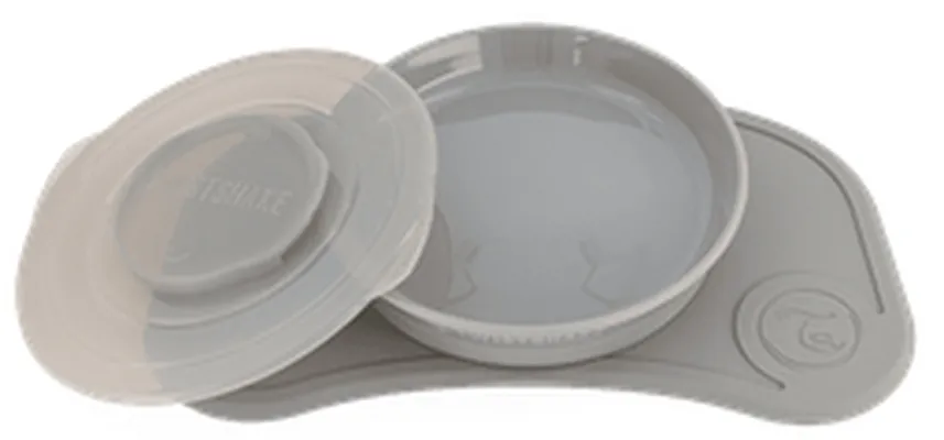 Twistshake diskur m.sogskál & loki grár