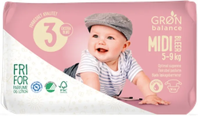 Grön Balance bleiur nr. 3, 5-9kg