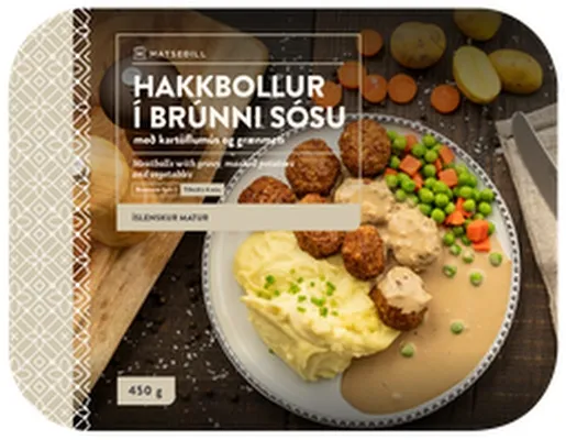 Matseðill hakkbollur í brúnni sósu