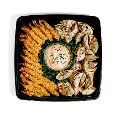 VEISLURÉTTIR - Tempura risarækur og Gyoza, 70 bitar