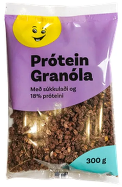 Krónu granóla með súkkulaðipróteini