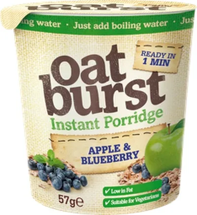 Oatburst hafragrautur með eplum og bláberjum