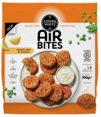 Strong Roots air bites crispy pea & lemon