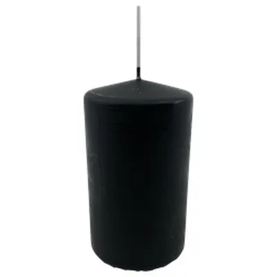 Diana Lys svört kubbakerti 7x12 cm