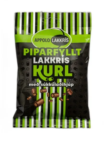 Appolo piparfyllt lakkrískurl með súkkulaðihjúp