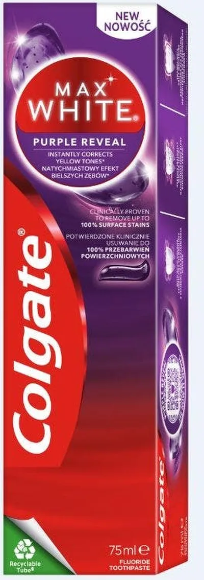 COLGATE - Max white purple tannkrem 75ml