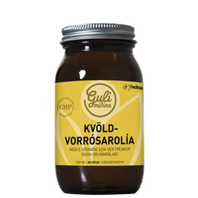 Guli miðinn kvöldrósarolía (efamol)