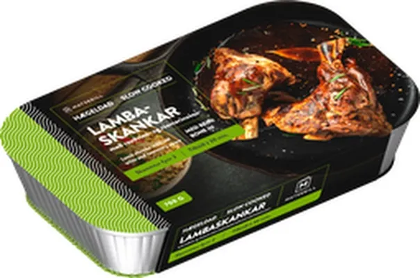 Matseðill Hægeldað lambaskankar í rauðvínssósu