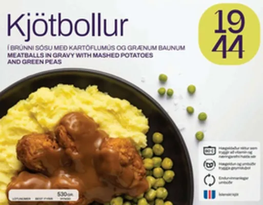 1944 kjötbollur í brúnni sósu