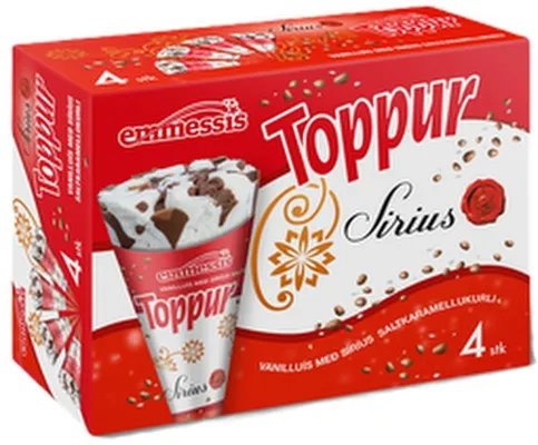 Emmessís siríus saltkaramellutoppur 4stk