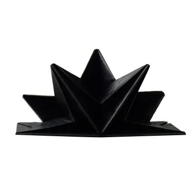 AMSCAN - Matarservíettur, Samanbrotnar, Svartar, 12 stk