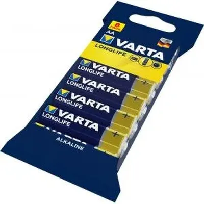 Varta longlife AA rafhlöður - 8 stk