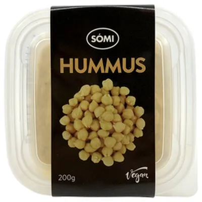 Sómi hummus með sólþurkkuðum tómötum