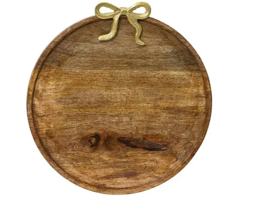 DECORIS - Viðarbakki með slaufu