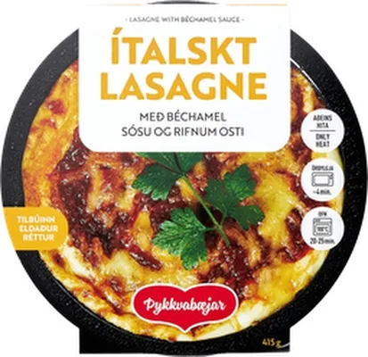 Þykkvabæjar ítalsk lasagne með béchamel sósu og rifnum osti