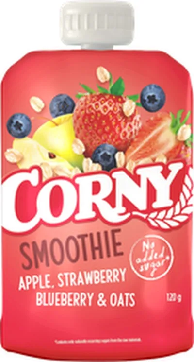 Corny smoothie epla&jarðarberja