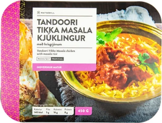 Matseðill Tandoori kjúklingur Tikka Masala
