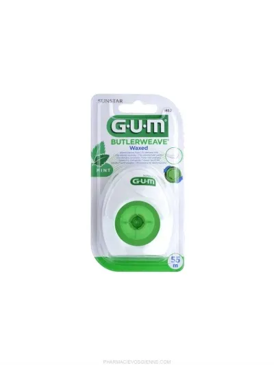 GUM - Butlerweave Floss m.mintu og vaxi