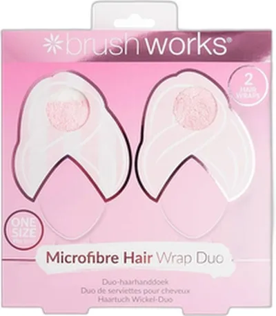 Brushworks hair towel wraps microfibre