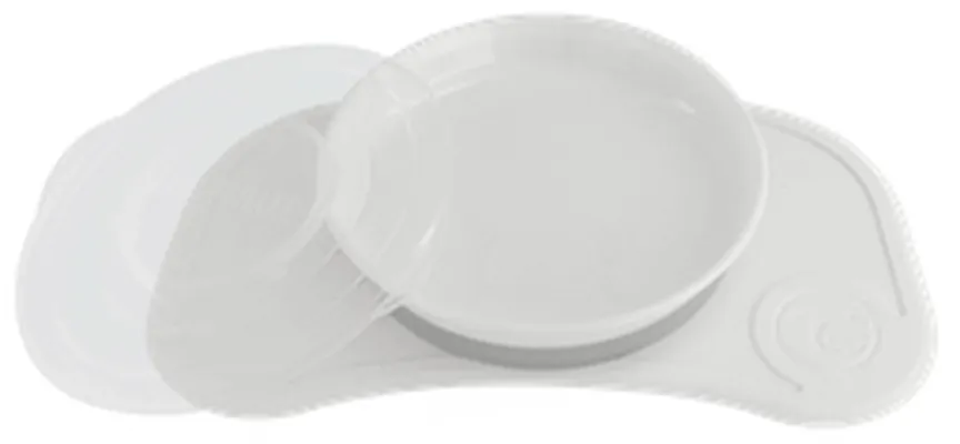 Twistshake diskur m.sogskál & loki hvítt