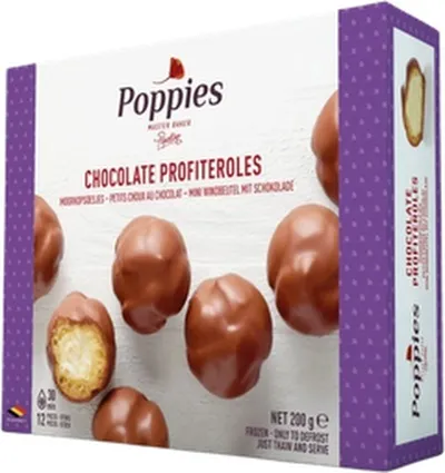 Poppies vatnsdeigsbollur með súkkulaði