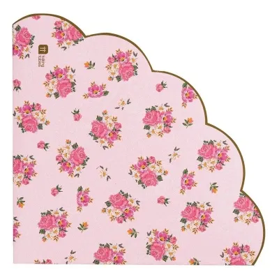 TALKING TABLES - Truly Scrumtious - Bleikar blóma servíettur 