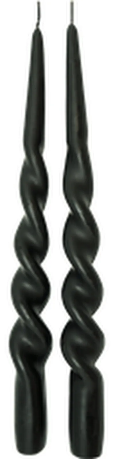 Diana Lys kerti snúin svört 2pk