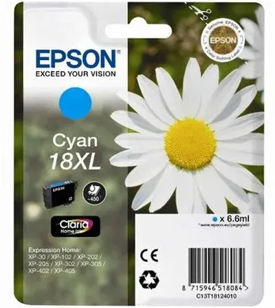 Epson T1812 18XL Blekhylki - Cyan