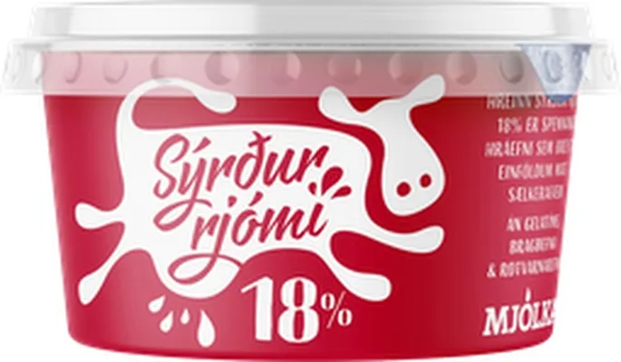 Mjólka sýrður rjómi 18%