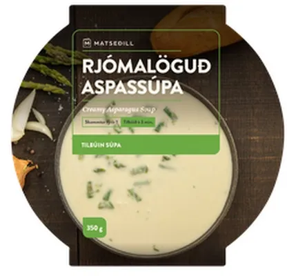 Matseðill rjómalöguð aspassúpa