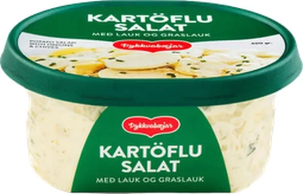 Þykkvabæjar kartöflusalat með lauk og graslauk