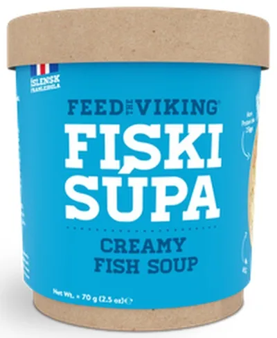 Feed the Viking fiskisúpa í boxi