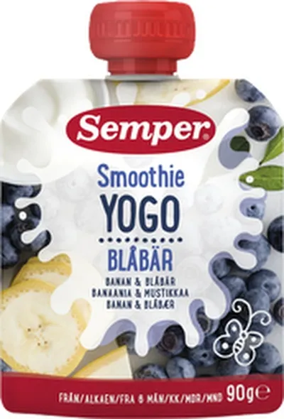 Semper smoothie jógúrt banana & bláberja