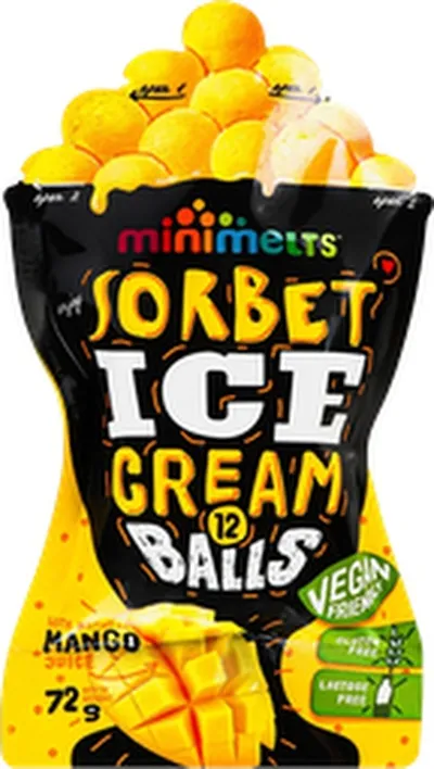 MiniMelts mango sorbet