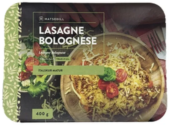 Matseðill lasagne bolognese